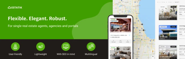 Plug-in imobiliário do WordPress: os 10 principais plug-ins em comparação com 77 estatik