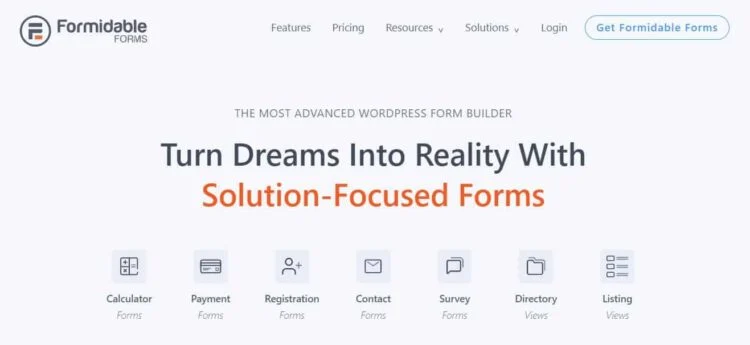 Plug-in imobiliário do WordPress: os 10 principais plug-ins em comparação com 76 formidable forms