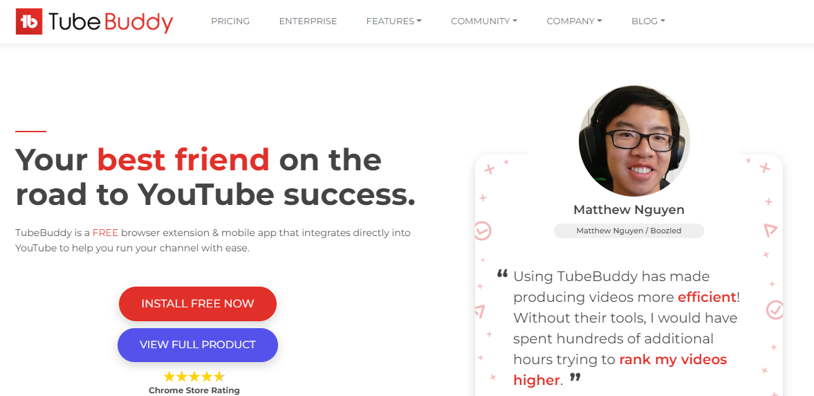 TubeBuddy- Sette YouTube Rank Tracker