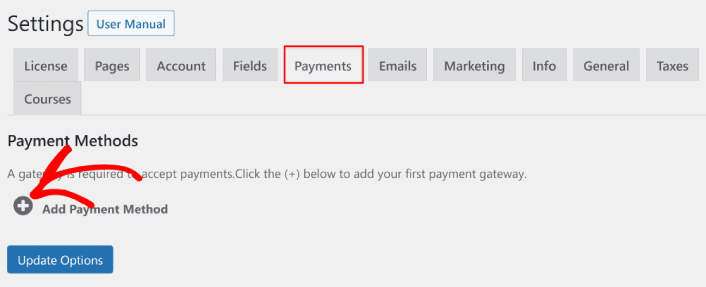 Metodi di pagamento MemberPress