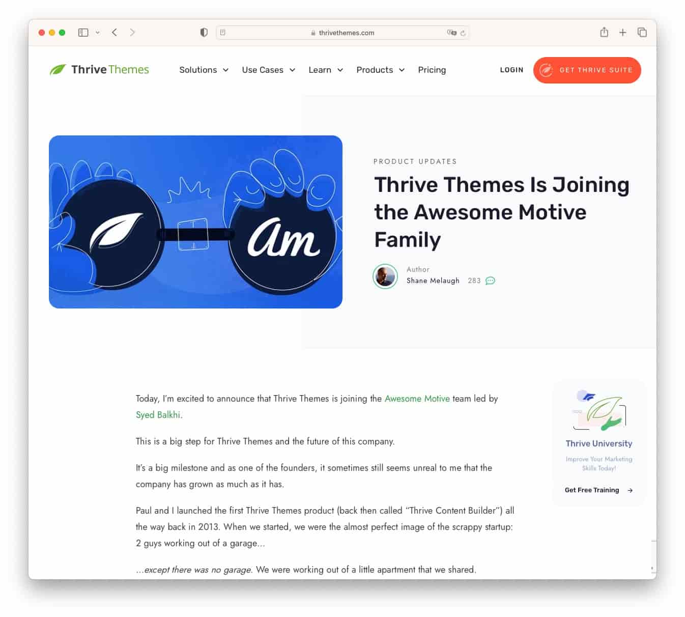 Awesome Motive achiziționează Thrive Themes