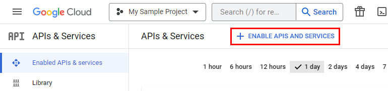 Abilita API e servizi
