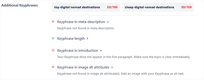 追加のキーフレーズを最適化する Optimize for additional keyphrases