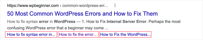 SERPの目次 Table of Content in SERPs