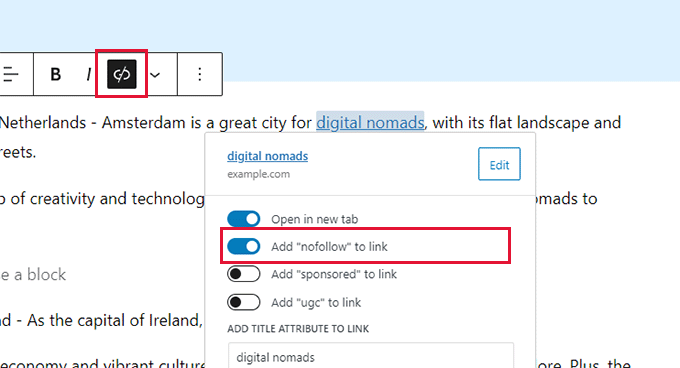 All in One SEO を使用してリンクに nofollow を追加する Add nofollow to a link using All in One SEO