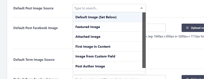 ソーシャル メディアのデフォルト画像を設定する Set default image for social media