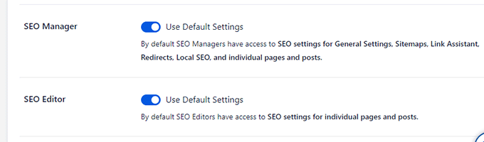 SEO ユーザーの役割 SEO user roles