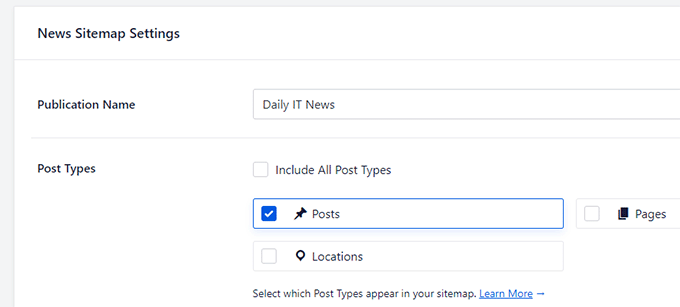 ニュース サイトマップの設定 News sitemap settings