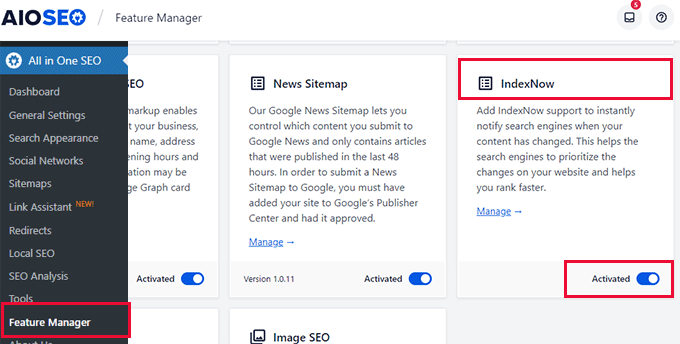All in One SEO で IndexNow をオンにする Turn on IndexNow in All in One SEO