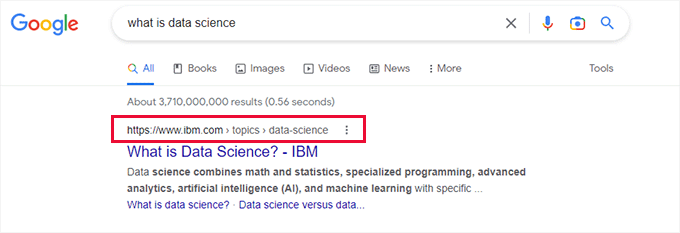 検索結果スニペットのブレッドクラム Breadcrumbs in search results snippet