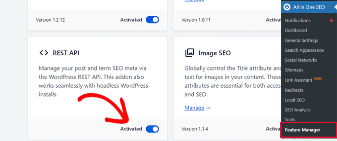 REST API を有効にする Activate REST API