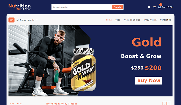 モバイル向けに最適化された 11 の WooCommerce テーマでオンラインストアを変革 8 Nutrition Supplements WordPress Theme