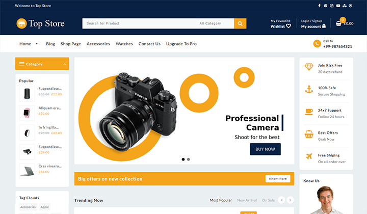 モバイル向けに最適化された 11 の WooCommerce テーマでオンライン ストアを変革する 3 Electronics Store for WordPress
