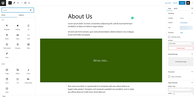 WordPress ブロックエディター WordPress block editor