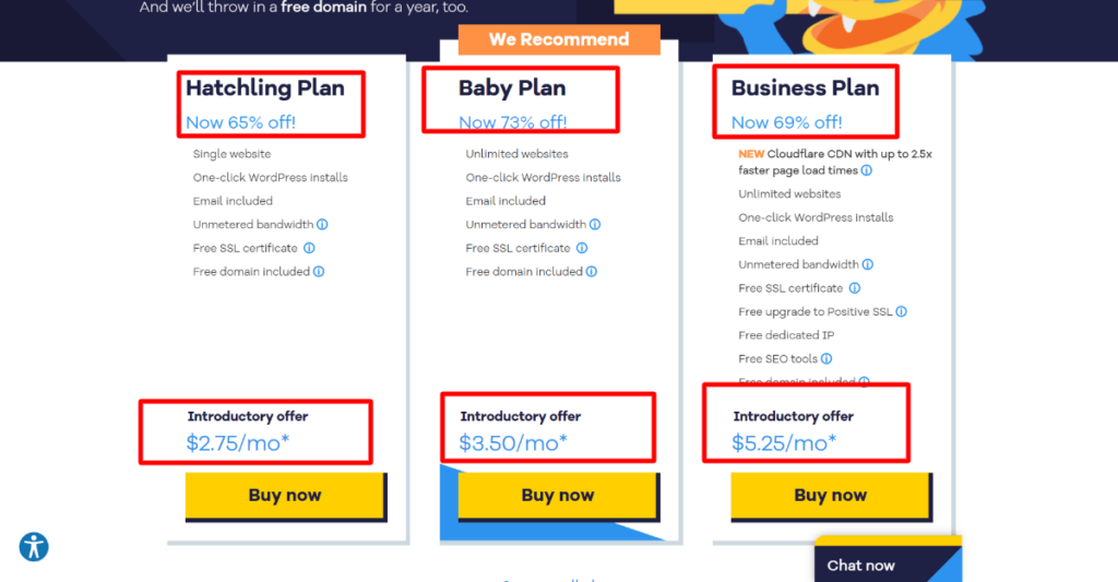 تسعير hostgator