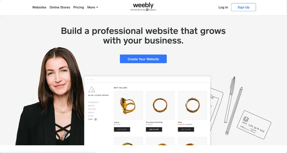 Shopifyの代替手段としてWeebly