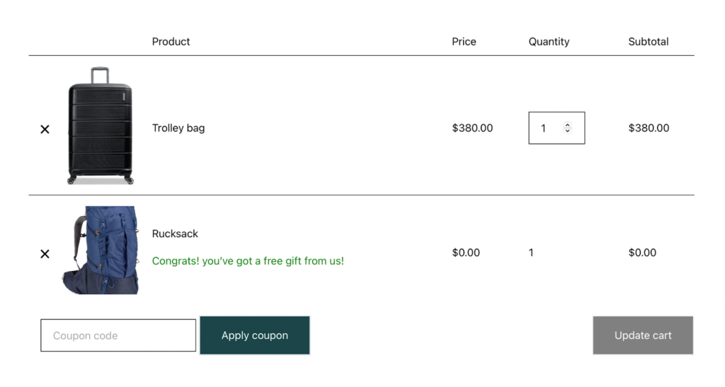 WooCommerce billigstes BOGO