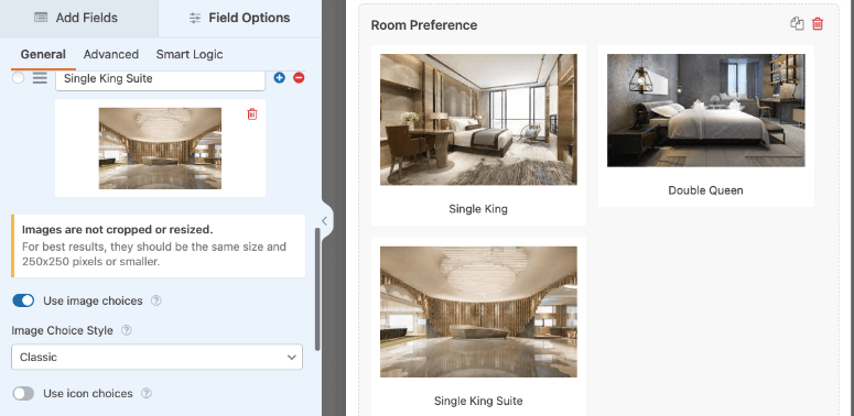 ภาพในรูปแบบการจอง - IsItWP - ตัวตรวจจับธีม WordPress ฟรี images-in-booking-form