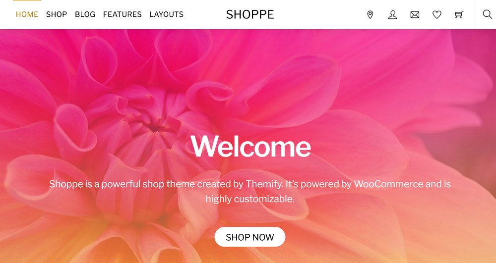 ธีม WooCommerce อเนกประสงค์ของ Shoppe