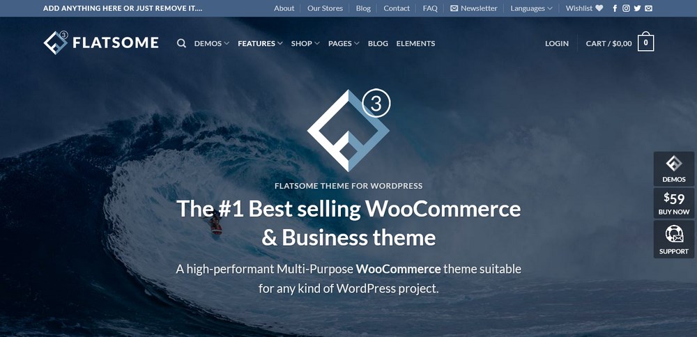 ธีม WooCommerce ที่ตอบสนองอเนกประสงค์ Flatsome