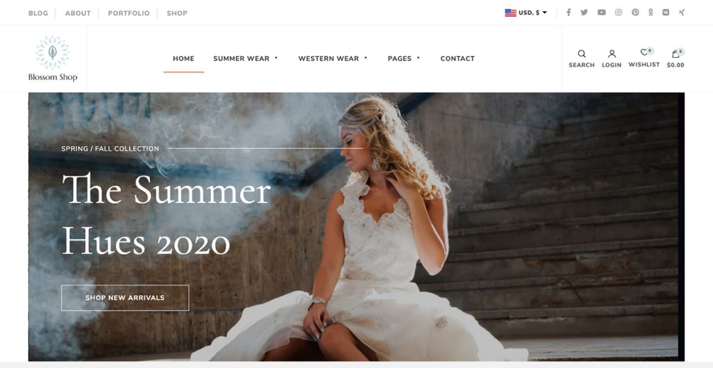 ธีม WordPress ของร้าน Blossom