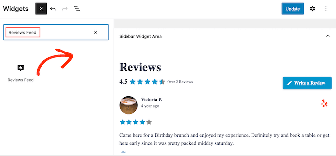 วิธีเพิ่มบทวิจารณ์ในพื้นที่พร้อมวิดเจ็ต How to add reviews a widget-ready area
