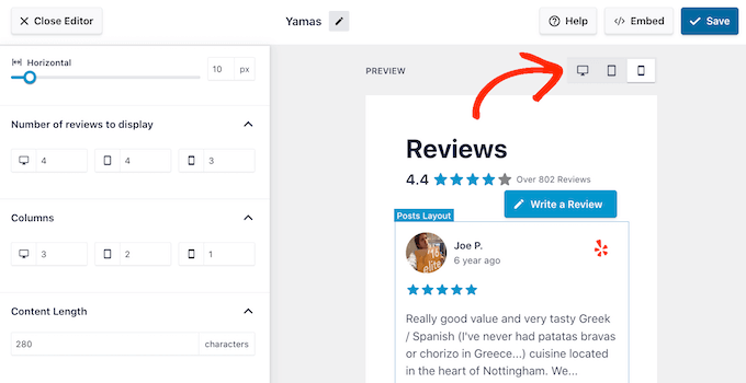 ดูตัวอย่างฟีดรีวิวบนสมาร์ทโฟน แท็บเล็ต และคอมพิวเตอร์เดสก์ท็อป Previewing the review feed on smartphones, tablets, and desktop computers