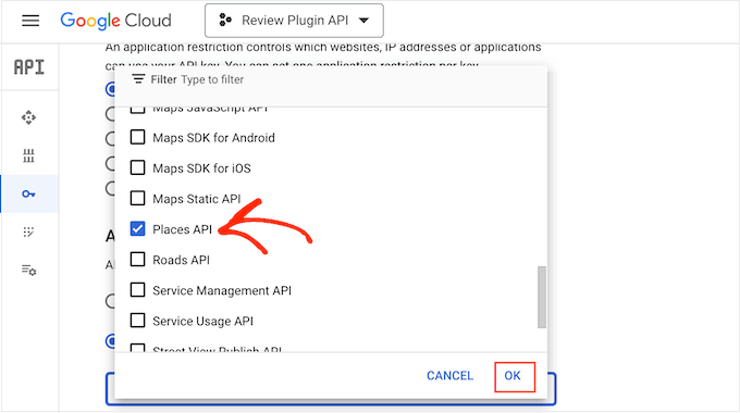 การสร้างคีย์ Google API แบบจำกัด Creating a restricted Google API key
