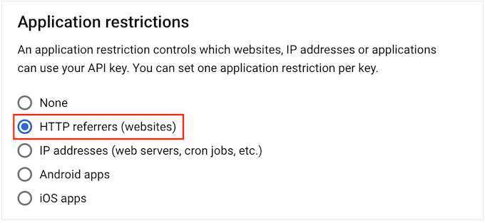 การจำกัดการเข้าถึงคีย์ Google API ของคุณ Restricting access to your Google API key