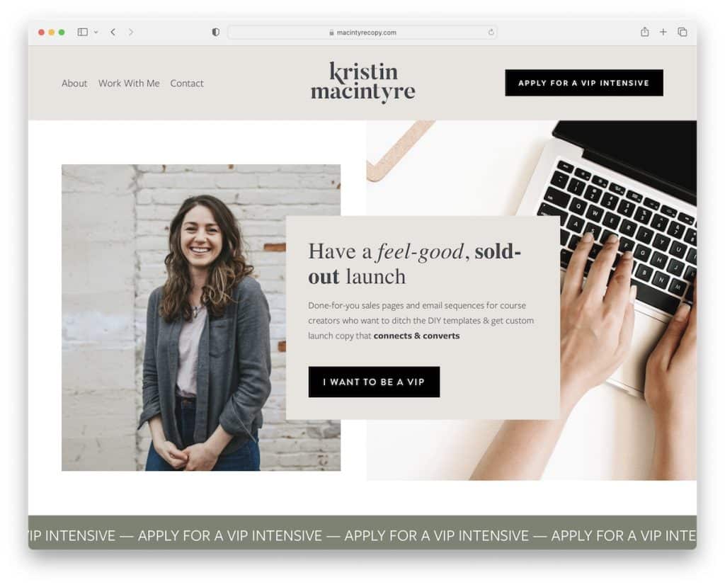 site web de la rédactrice kristin macintyre