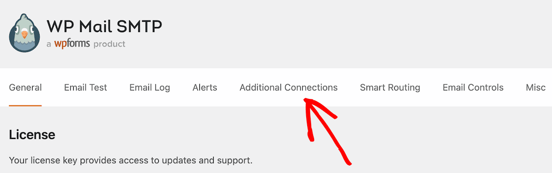 Additional Connections tab in WP Mail SMTP