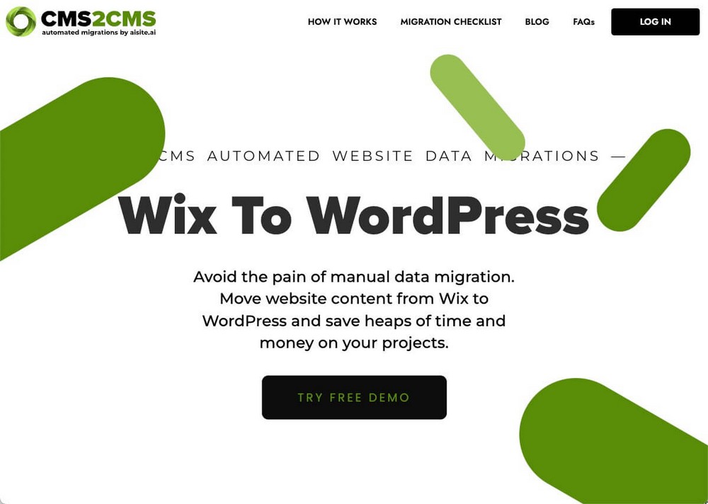 página de inicio de CMS2CMS