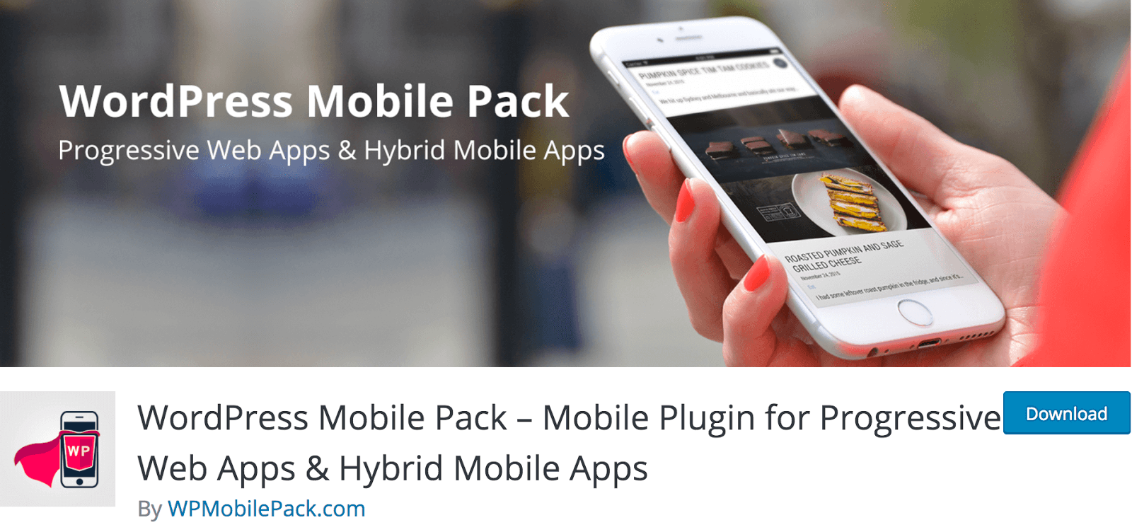 Pacchetto per dispositivi mobili del plug-in di Wordpress