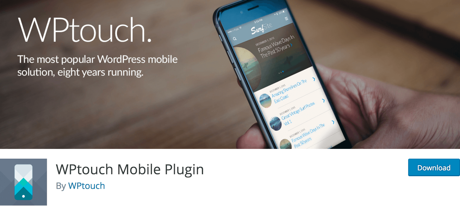 Plug-in per dispositivi mobili WPtouch WordPress