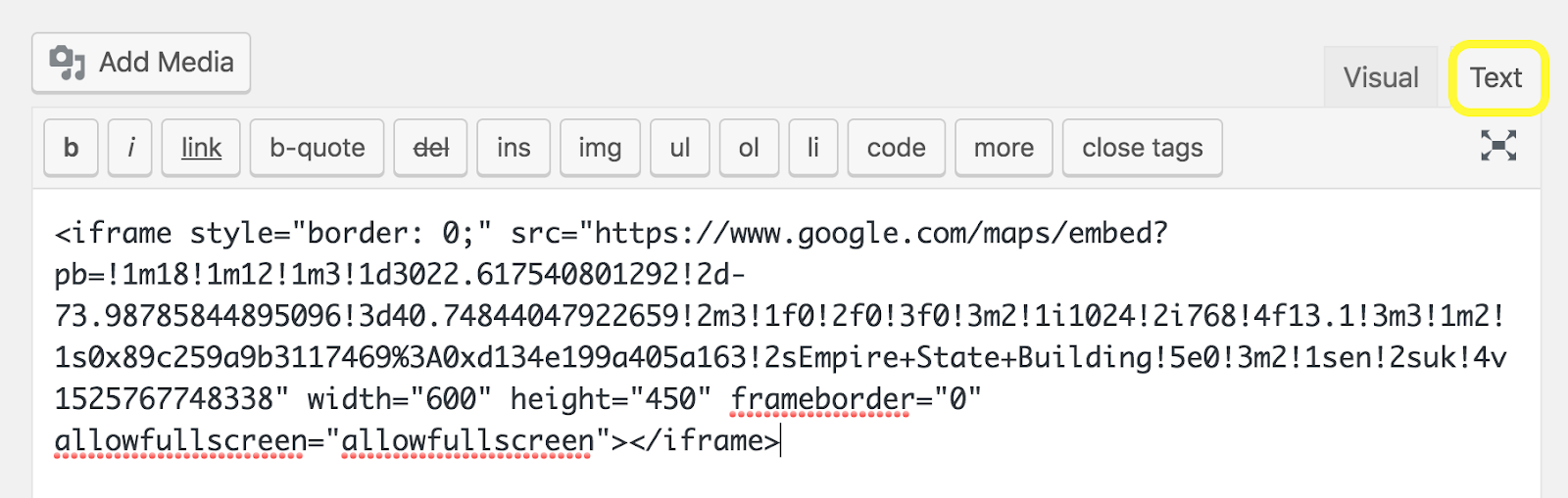 google haritaları wordpress'e nasıl gömülür
