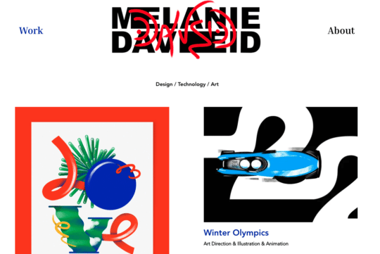 ภาพหน้าจอจากเว็บไซต์ Melanie Daveid