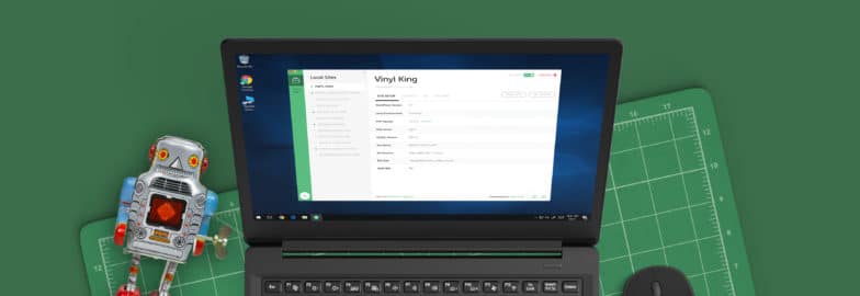 zdjęcie promocyjne dla Local przedstawiające laptopa i lokalnego robota