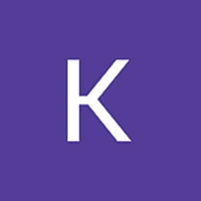 Domyślny awatar YouTube dla KnowYourMac, biała litera K na fioletowym tle