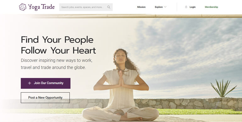 Yoga Trade 最高のヨガ Web サイトの 1 つ