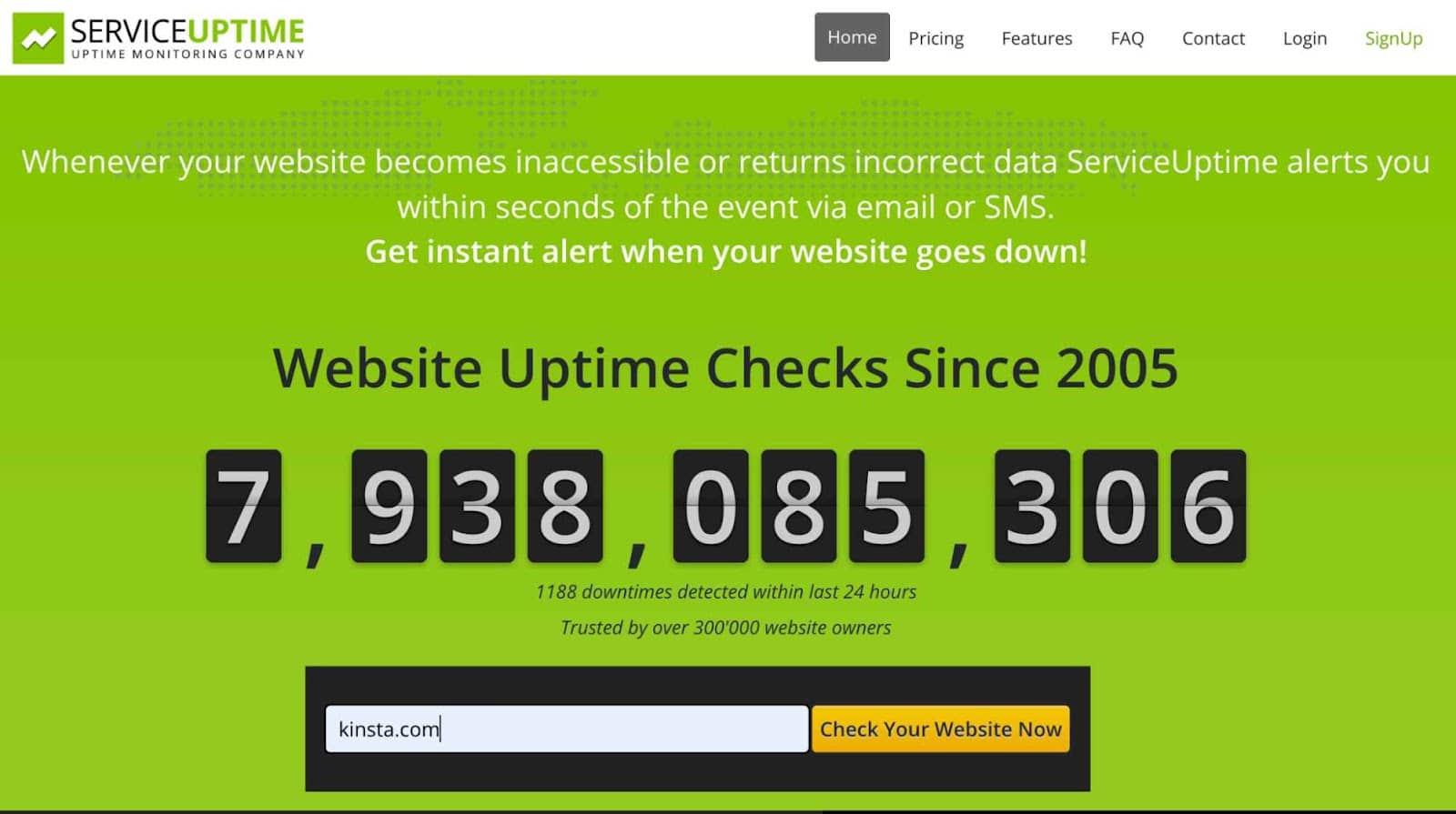 Servizio Uptime sito web