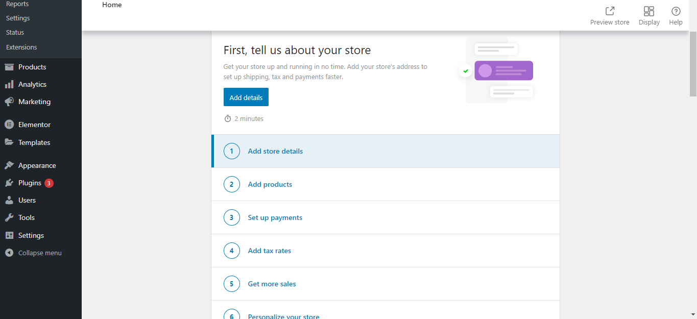 إعدادات woocommerce