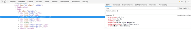 css 變量主題定制 chrome inspector css