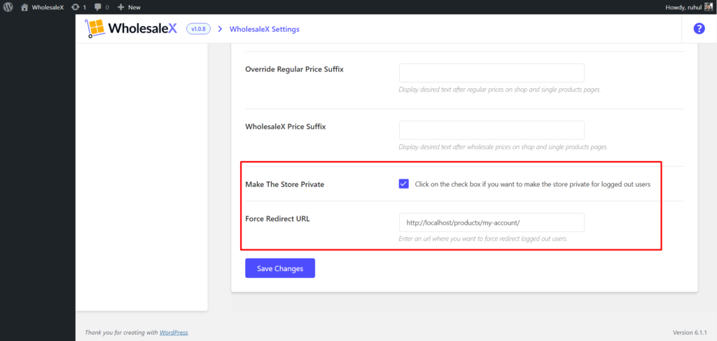 如何在 1-Click 4 中为 B2B/批发创建 WooCommerce 私人商店 WholesaleX WooCommerce Private Store Settings
