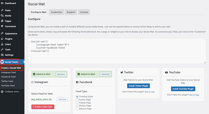 Birden çok besleme kullanarak bir sosyal medya duvarı nasıl oluşturulur? How to create a social media wall using multiple feeds