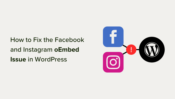 WordPress'te Facebook ve Instagram oEmbed sorunu nasıl düzeltilir How to fix the Facebook and Instagram oEmbed issue in WordPress