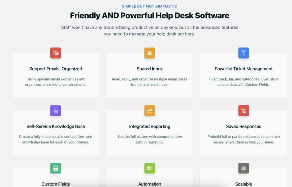 Fonctionnalités de l'outil de gestion de service HelpSpot