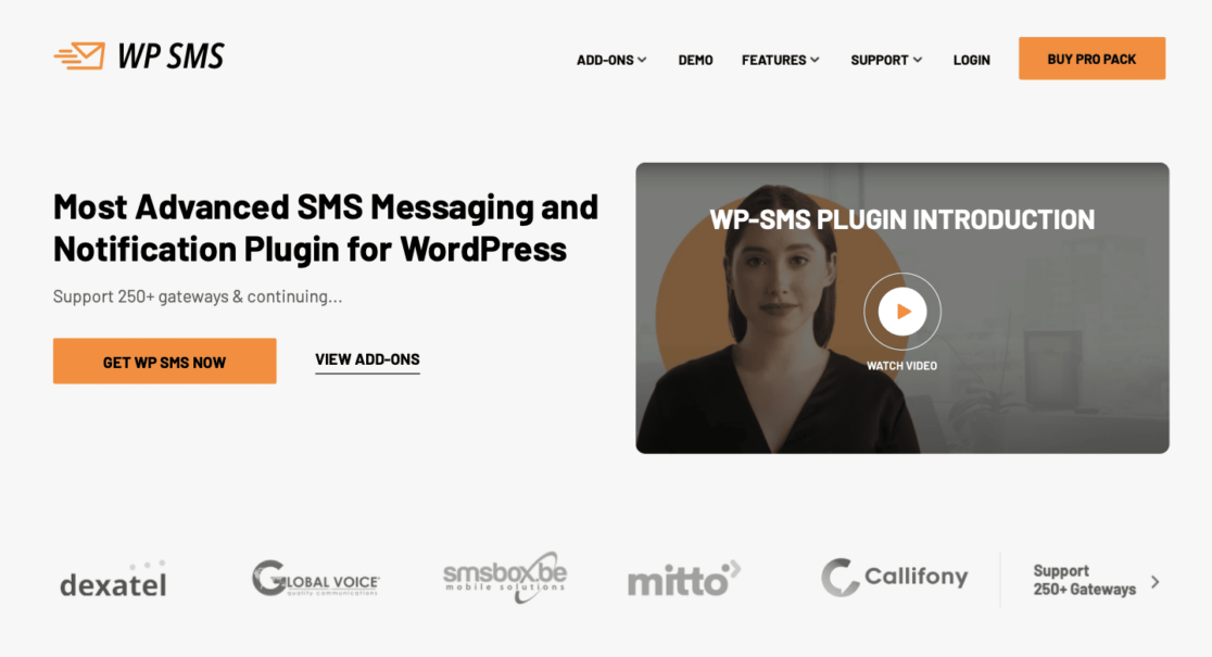 WP SMS website