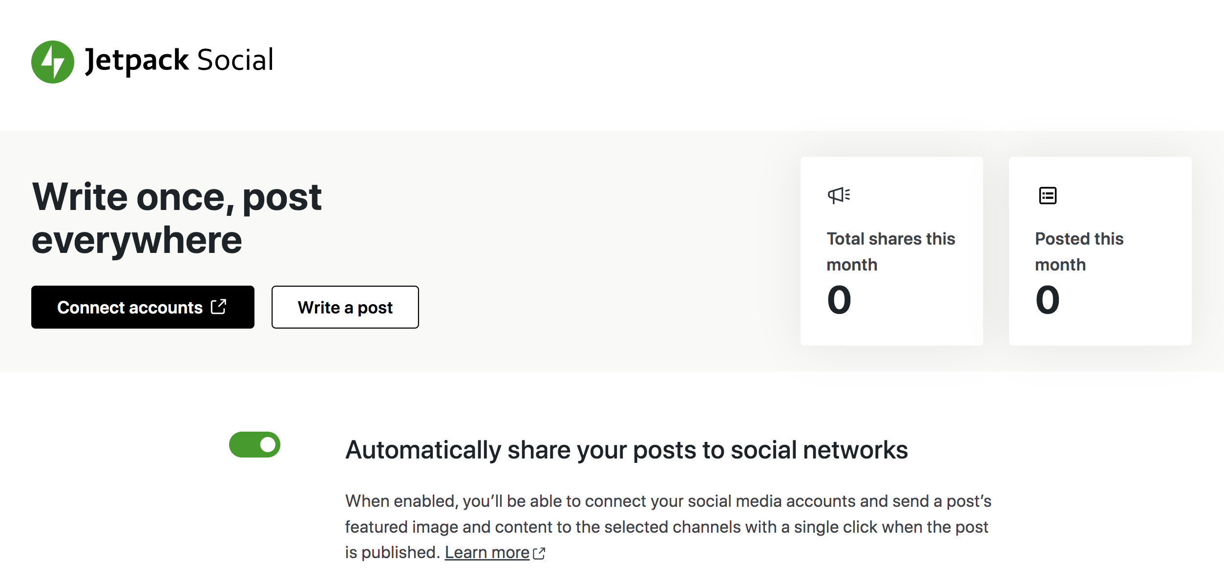 WordPress の Jetpack ソーシャル設定