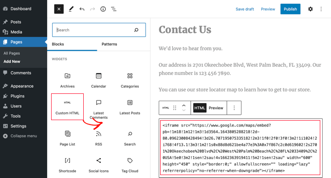 การเพิ่มบล็อก HTML ที่กำหนดเองใน WordPress Add a Custom HTML Block to Your Page