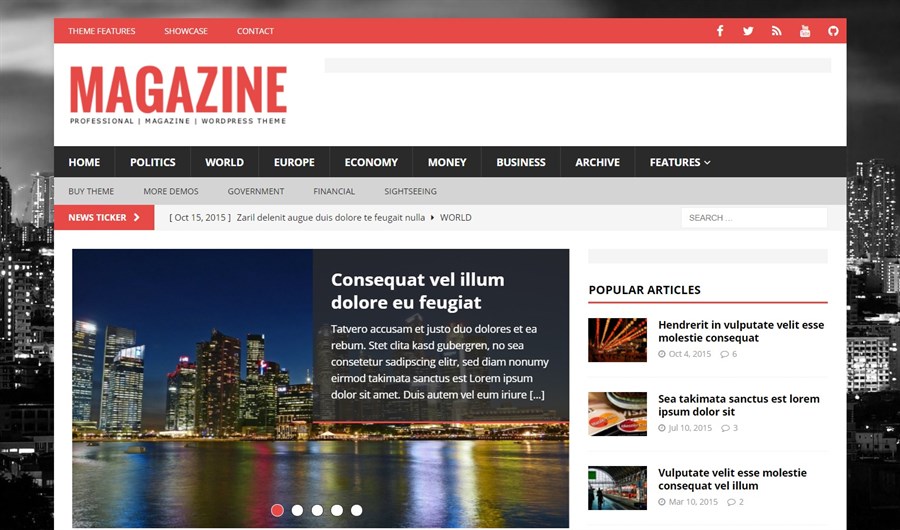 Tema WordPress MH Magazine pentru adsense